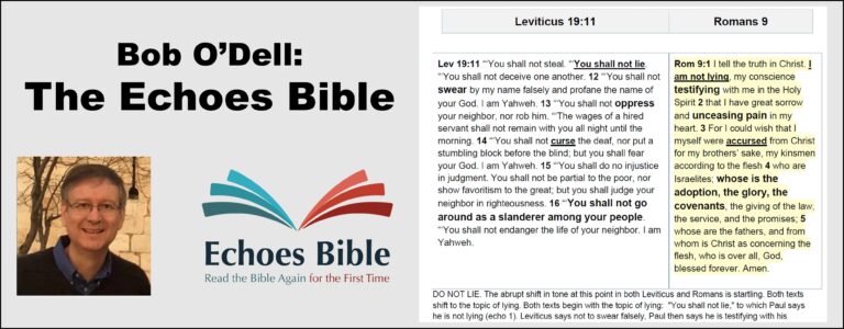 Bob O’Dell: The Echoes Bible, part 1